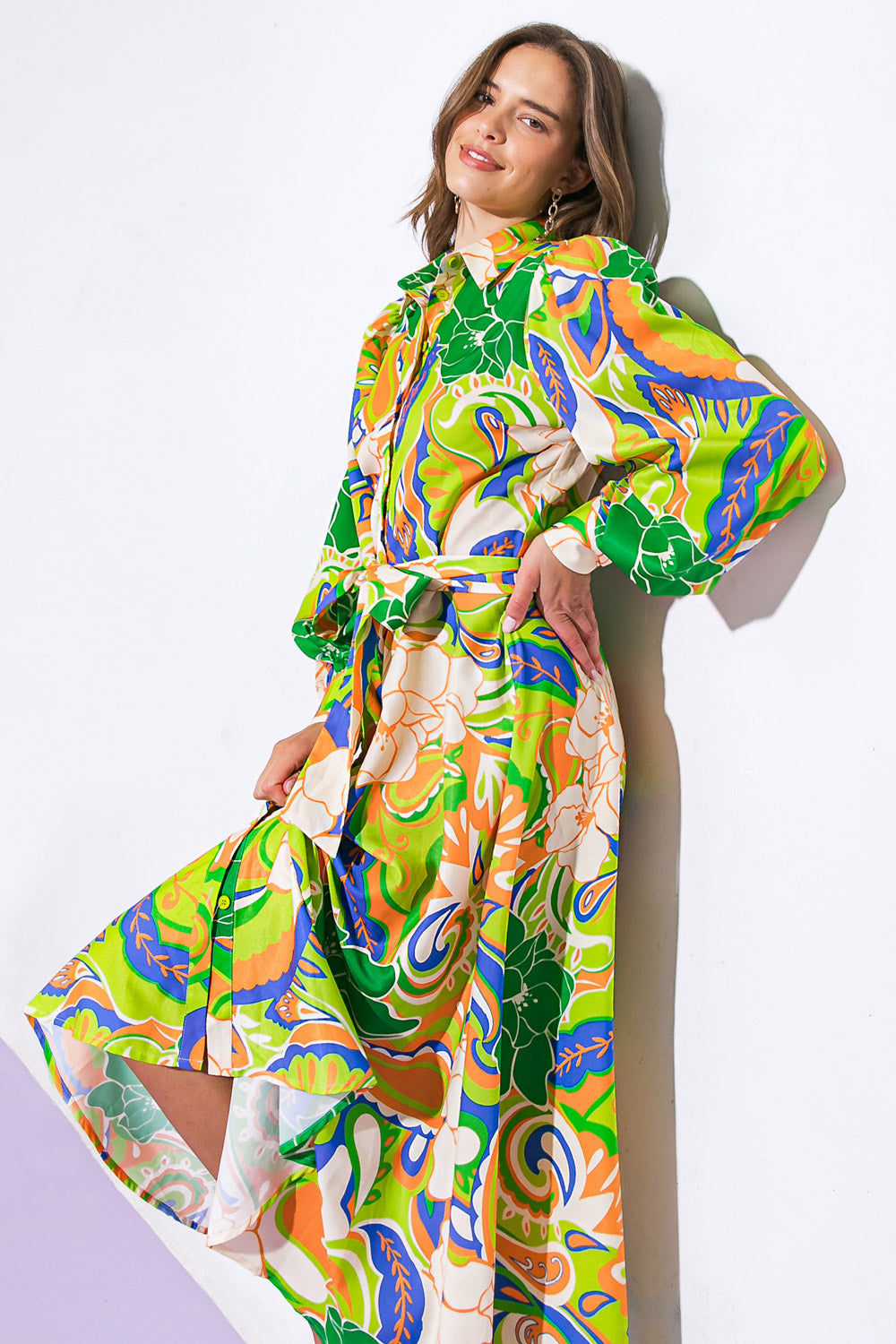 DESIRABLE STYLE WOVEN MIDI DRESS Flying Tomato